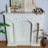 Beige Solid Wood Freestanding Fireplace
