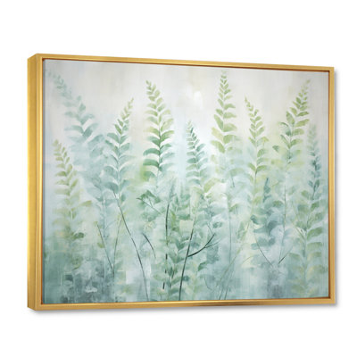 " Green White Serene Ferns I "