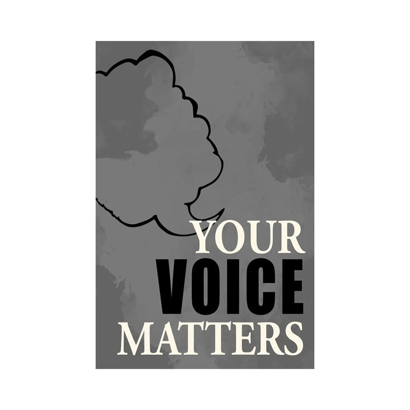 Voice Matters by Kimberly Allen - Wrapped Canvas Print, 20.32 cm H x 30.48 cm W
