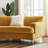 140.94" Velvet Rolled Arm Sofa,Curved Sofa with Metal Legs-114851731