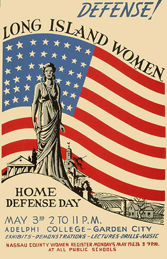 Défense! longues îles féminines-imprimé de publicités, H 30 po x l 20 po