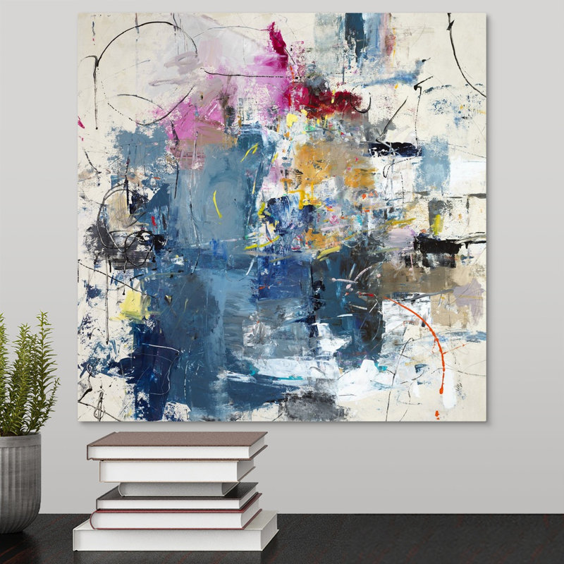 « justified play time », peinture sur toile, H 16 po x l 16 po x P 1,25 po, Toile tendue