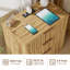 Table de chevet cannelée à 3 tiroirs pour chambre à coucher, table de chevet moderne en bois avec rangement et poignée en métal-762715702-771473149