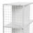 Scandinavian White Iron & Wood 6-Cube Bookshelf-106094219