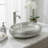 23" x 15" Luxury Silver Vessel Bathroom Sink – Elegant Countertop Vanity Basin, Modern Oval Ceramic Bowl-119893870