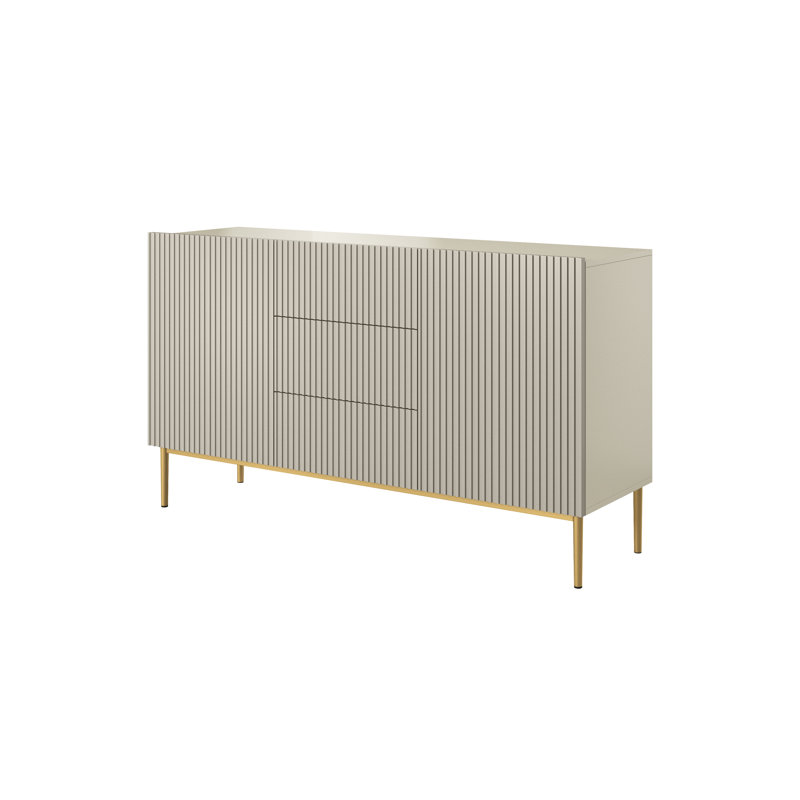 Amhad NICOLE CHEST OF DRAWERS 150 2D3SZ, Cream/Gold