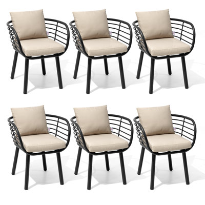 Outdoor Dining Chair With Sunbrella Cushion (Set of 6) by Corrigan Studio