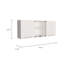 Élégante armoire murale supérieure, quatre tablettes intérieures-94239563