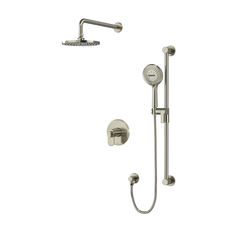 Garniture de douche 323, Nickel brossé
