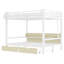 Grand lit superposé en métal avec rangement, ports USB, lumières DEL, conversion du canapé inférieur et tiroirs-665709605-665709607