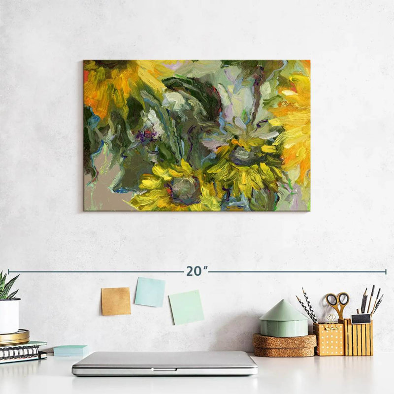 Harnek tournesols grunge, H 8 po x l 12 po