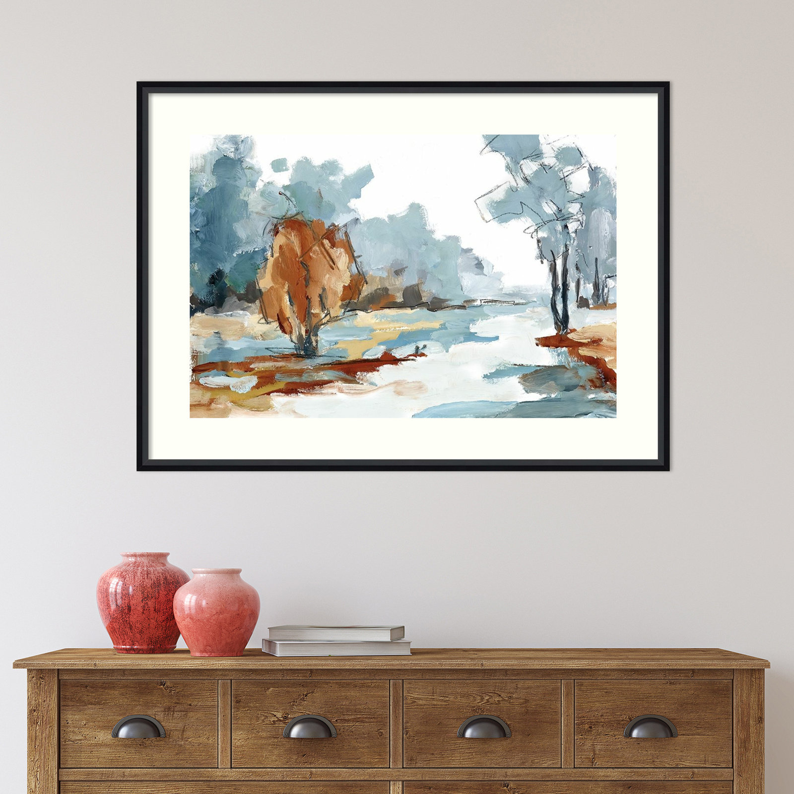 Backroads VI by Jacqueline Ellens, Champagne Framed Paper, 18" H x 25" W