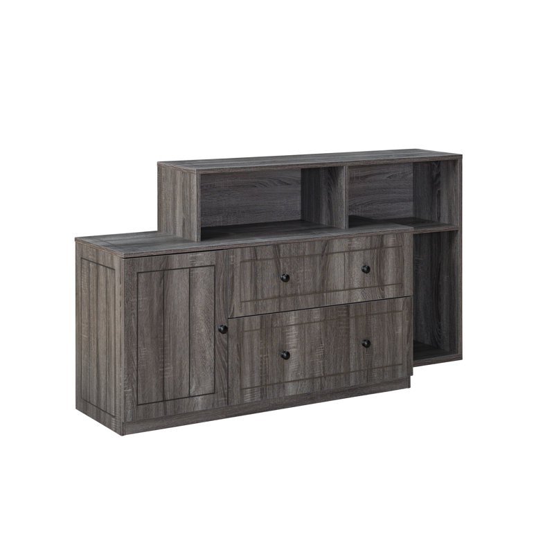 152cm Wide 2 -Drawer File Cabinet, Distressed Grey