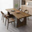 Table de salle à manger rectangulaire en bois massif brun noisette-676156585