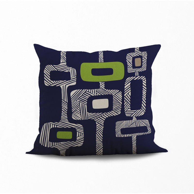 Housse et insert de coussin décoratif en polyester, L 19 po x H 19 po, Chartreuse