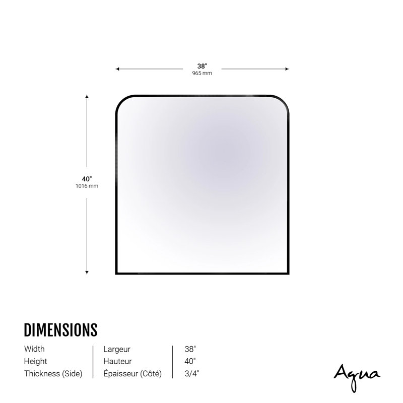 Miroir décoratif, 40 po x 38 po