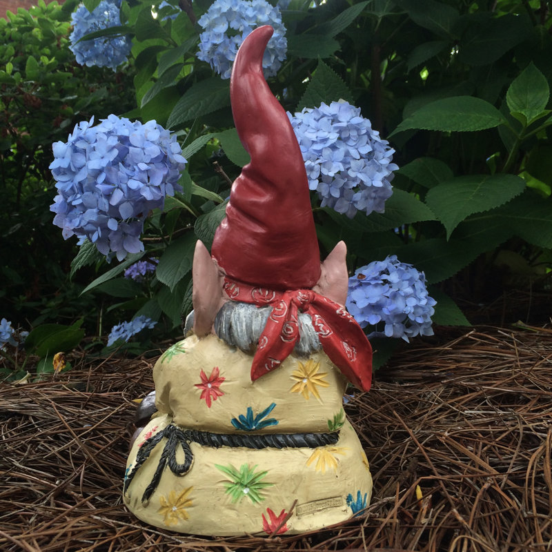 Peaceful Hippie Gnome Meditating Outdoor Garden Statue