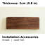 Tablette flottante en bois de noyer noir-1445965773