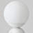 Mila 9.85 in. Mid-Century Modern LED Bedside Table Lamp with Black Marble and Frosted Globe Shade-78049158
