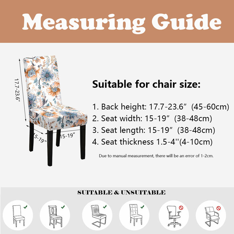 Housses extensibles pour chaise, housses de chaise de salle à manger, protecteurs de chaise, ensemble de 6