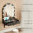 Wall Mounted Floating Makeup Vanity Desk With 3-color Led Lighted Mirror & Power Outlet, Compact Dressing Table With Large Storage For Bedroom-73117677