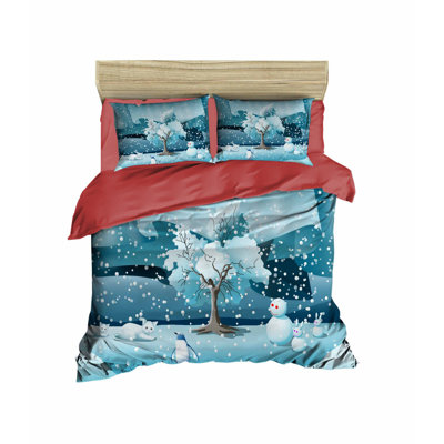 Bruton Polyester No Pattern Duvet Cover Set with Pillowcases Included