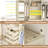 3.55Ft-15.3Ft DIY Closet Rack Combination, Including 6 Clothes Hanging Rods (2 Spare Rods), 8 Drawers And 6 Storage Shelves-1001935978