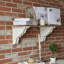 Supports de maison de campagne rétro, supports en bois blanc pour tablette, paire de corbeaux, supports de corbeaux minables pour décoration murale de tablette-128553979