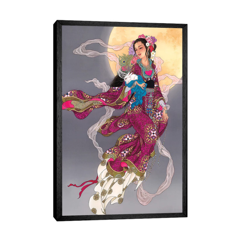 Moonrising - Painting on Canvas, Black Framed, 66.04 cm H x 45.72 cm W