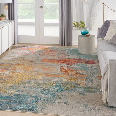 Adrihana Machine Woven Abstract Area Rug