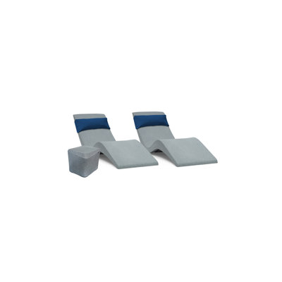 In-Pool Chaise Lounge Set - Two Chaises - Two Headrest Pillows and One in Pool Side Table - for ledges up to 9" inches 