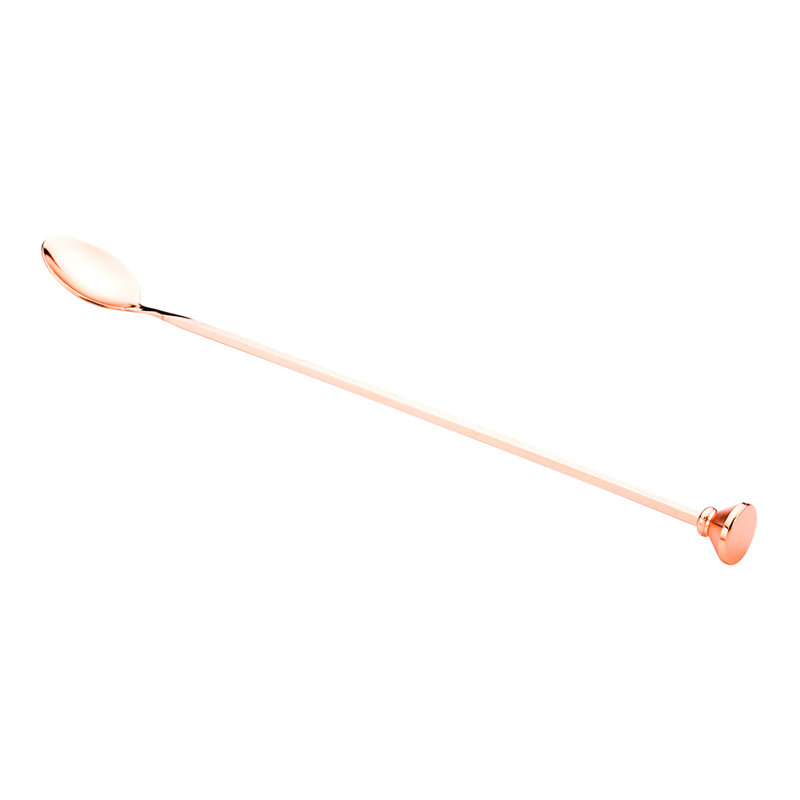Cuillère à café en acier inoxydable plaqué noir Bar Lux - 12 po x 1 1/4 po x 3/4 po - boîte de 1 unité, Cuivre