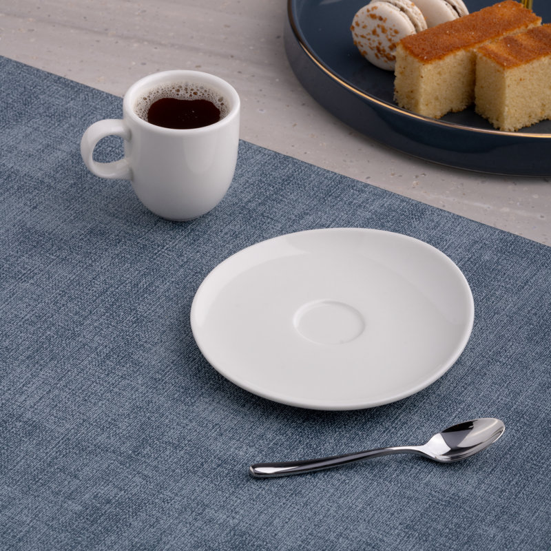 Soucoupe espresso en porcelaine de qualité supérieure VITALE COUPÉE | Ivoire | Va au micro-ondes et au lave-vaisselle