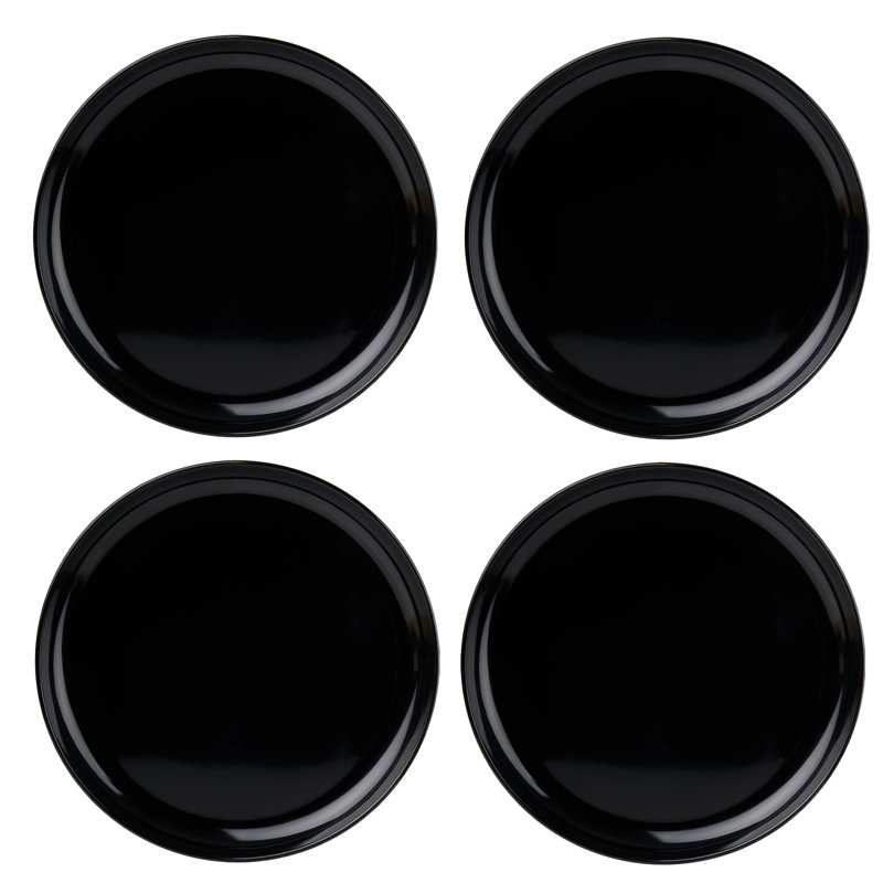 Assiette plate en mélamine Marbella, Noir