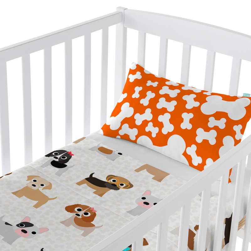 Whitten No Pattern Cotton Cradle Bedding Set, 120cm W x 180cm L