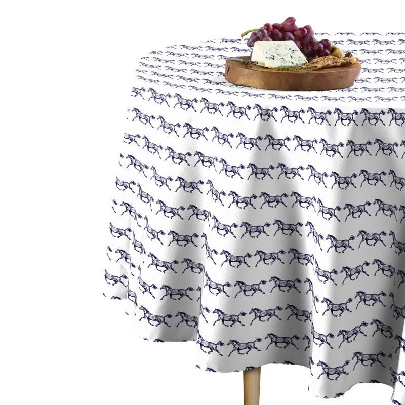 Ashlee Horses Tablecloth, 120" L x 120" W