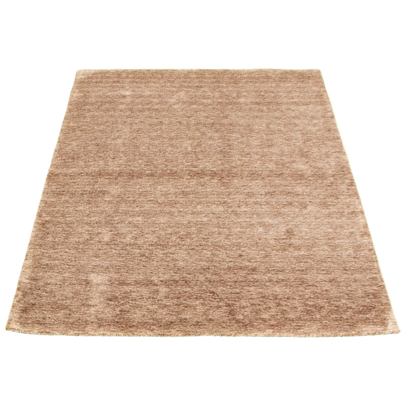 Tapis décoratif brun clair fait à la main dhurrie