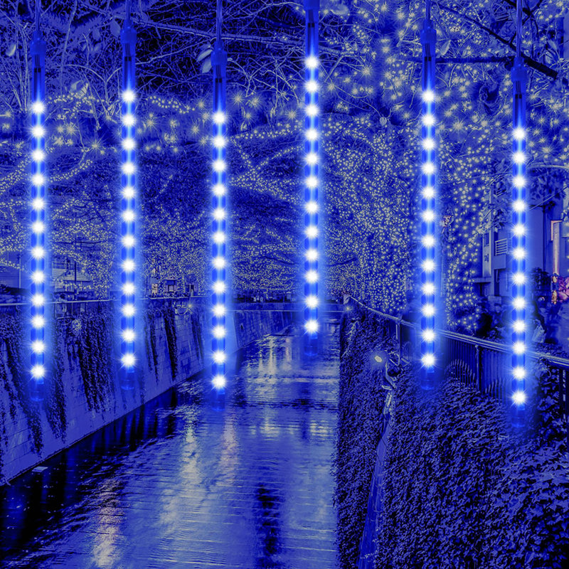 Guirlande de Noël à DEL Météores, 157.48", Bleu