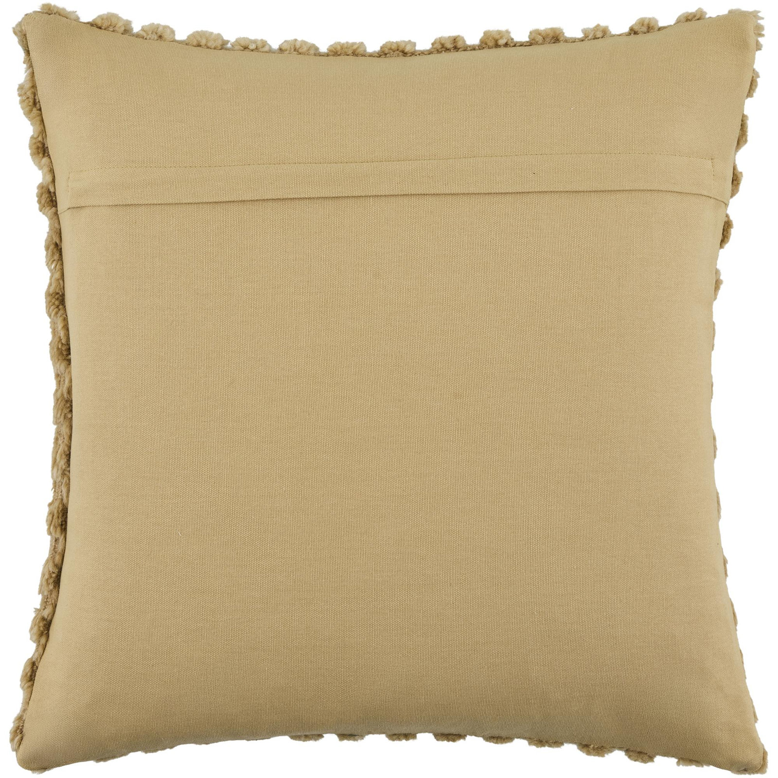 Cotton Pillow Cover, Tan, Duck Down, Square 22"
