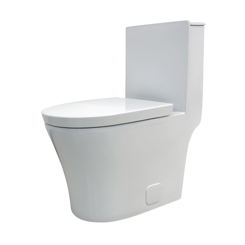Toilette ronde une pièce à double chasse
