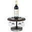 1 Bottle Solid Wood Tabletop Wine Bottle & Glass Rack in Brown 