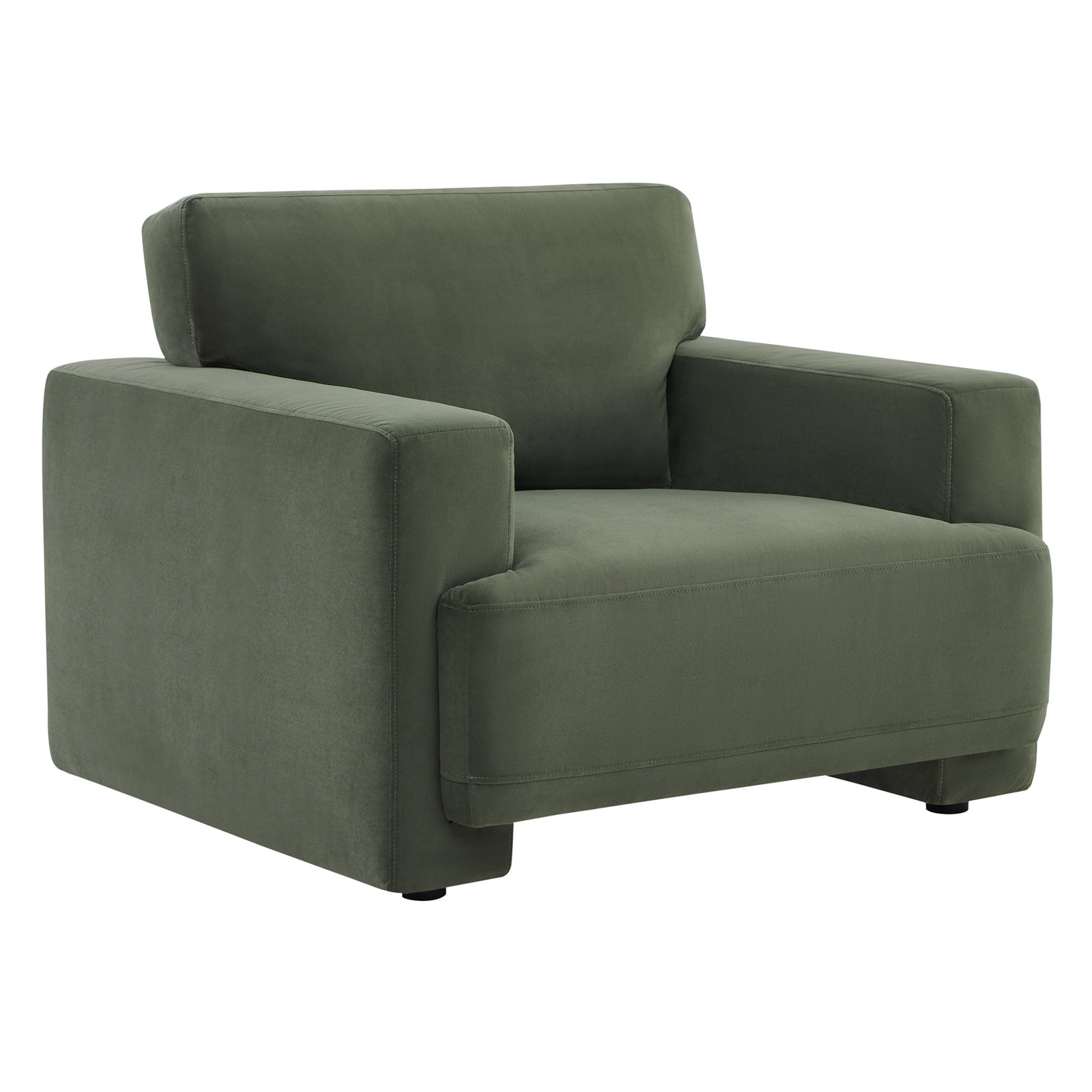 Ives 2-Piece Velvet Living Room Set, Soren Olivine Performance Velvet