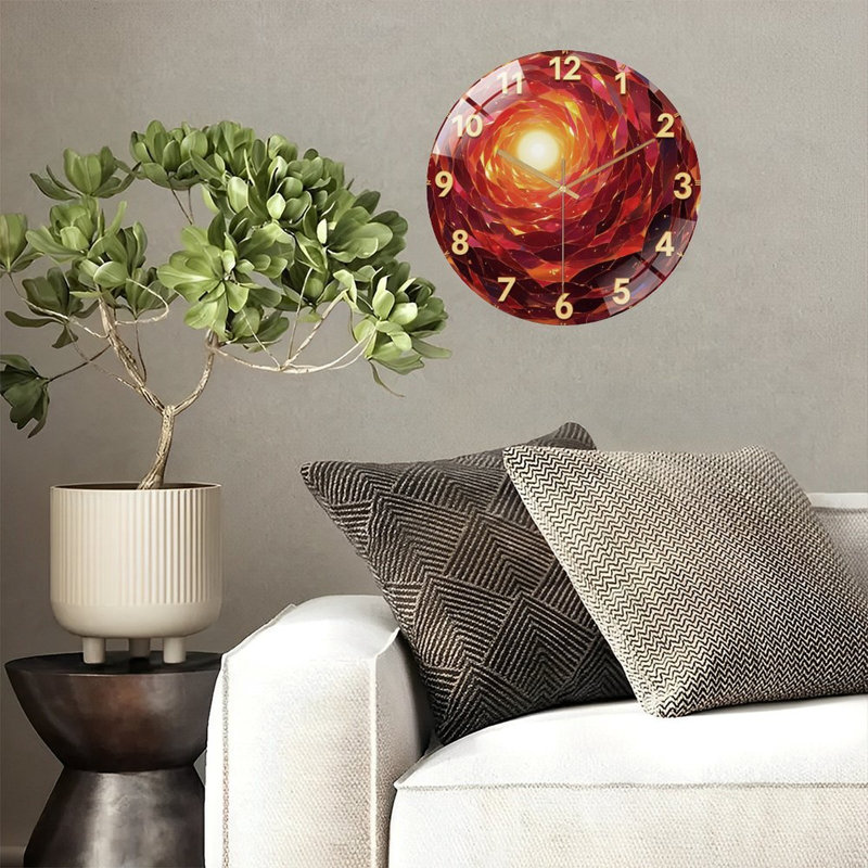 Horloge murale horloge murale en verre 12 po