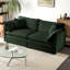 Canapé-lit moderne en chenille pour 2 places avec 4 coussins, siège profond et options de combinaison flexibles-331427780
