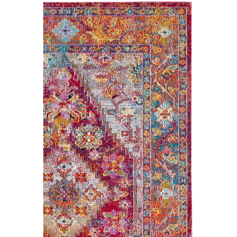 Myia Crystal Performance Oriental Rug, Square 7'