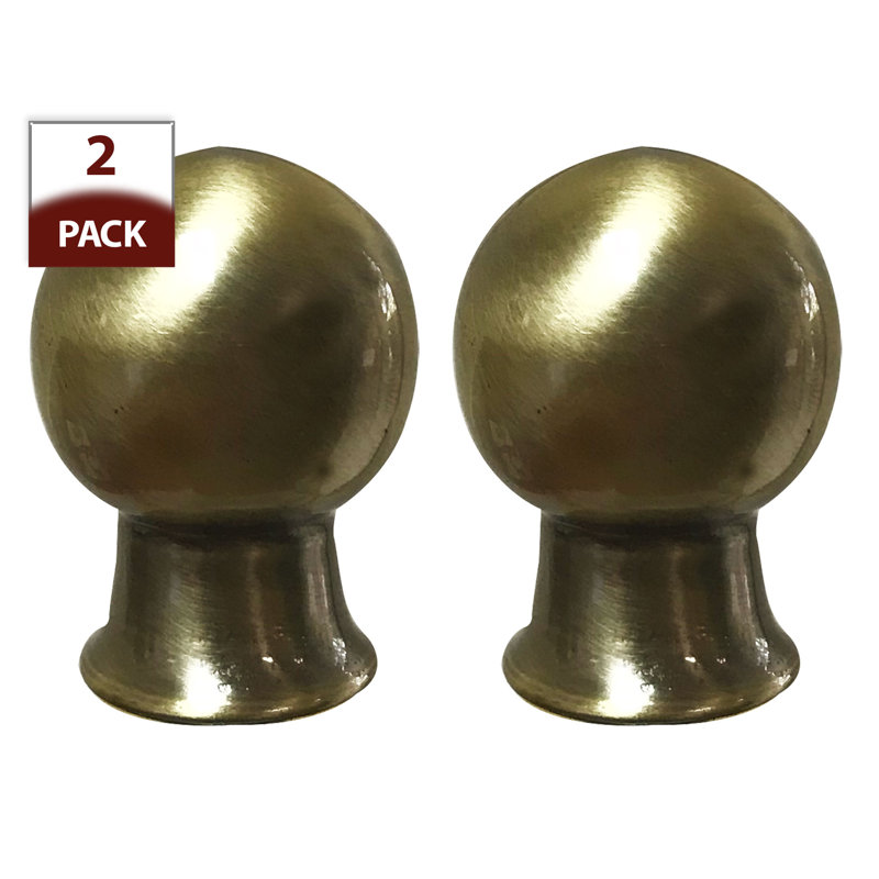 Ball Shape Lamp Finial, Antique Brass