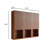 Modern 41.5-Inch Wall-Mounted Walnut Bathroom Vanity,Open Solid Wood Slatted Storage Compartment With Shelf