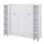 Grand lit escamotable mural avec portes de compartiment de rangement-1144816540