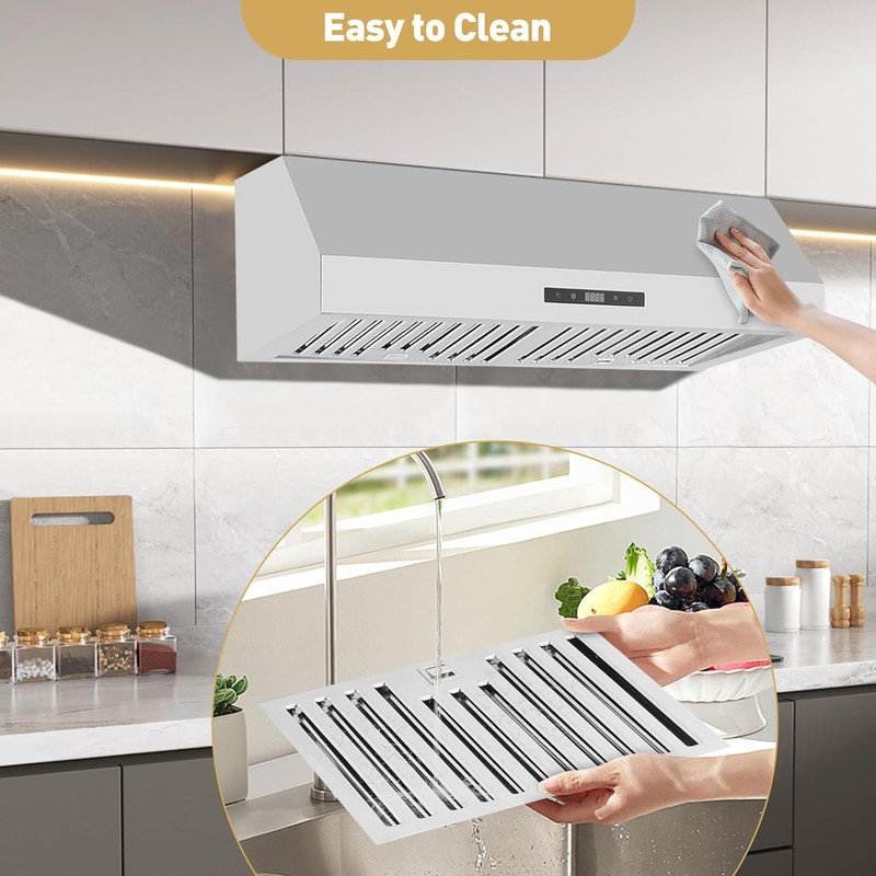 Sangdo Stainless Steel 400 CFM Ductless (Non-Vented) Range Hood