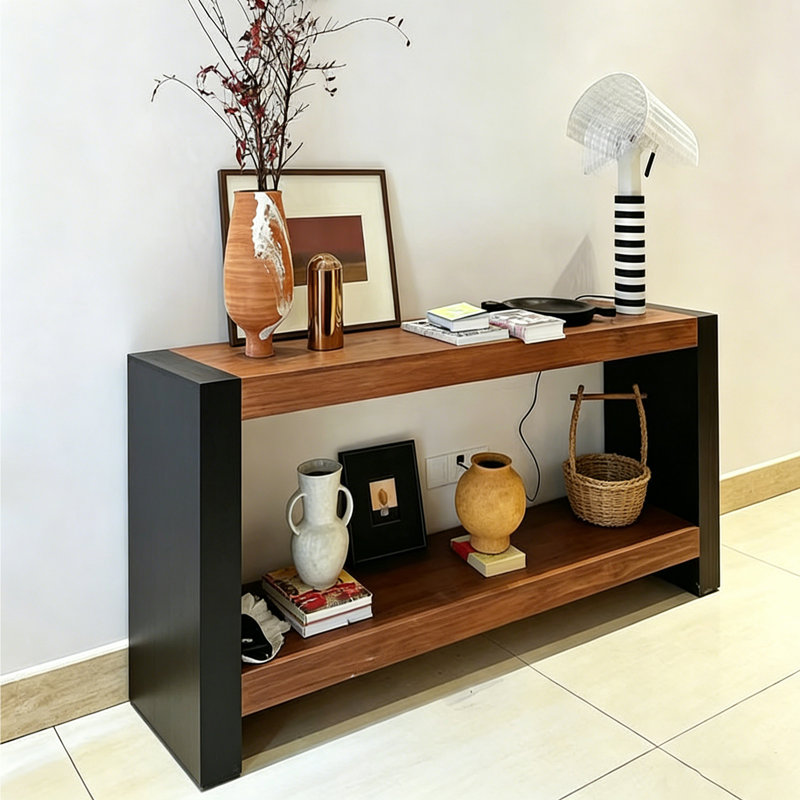 Console en bois massif de style ancien, H 33,4 po x l 62,9 po x P 13,7 po